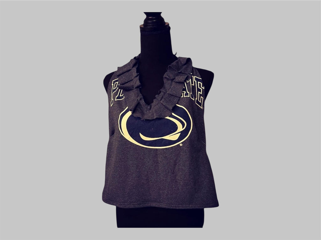 Handmade College Halter Upcycled, Customize, Sustainable Fashion, Reworked, repurposed (Size: Medium)