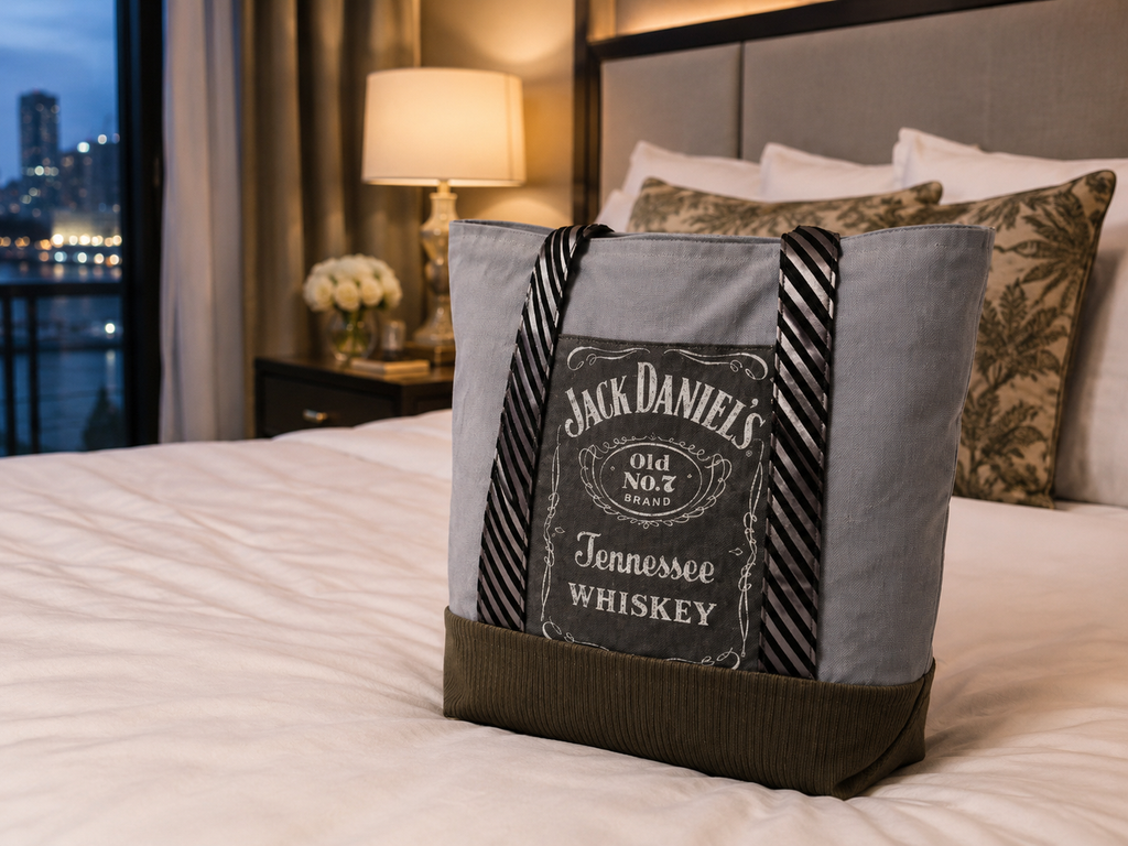 One-of-a-Kind Jack Daniel's Upcycled Tote
