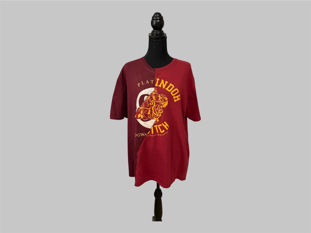 Book Lover’s Tee Recreated, Reworked, Upcycled (Size 2X)