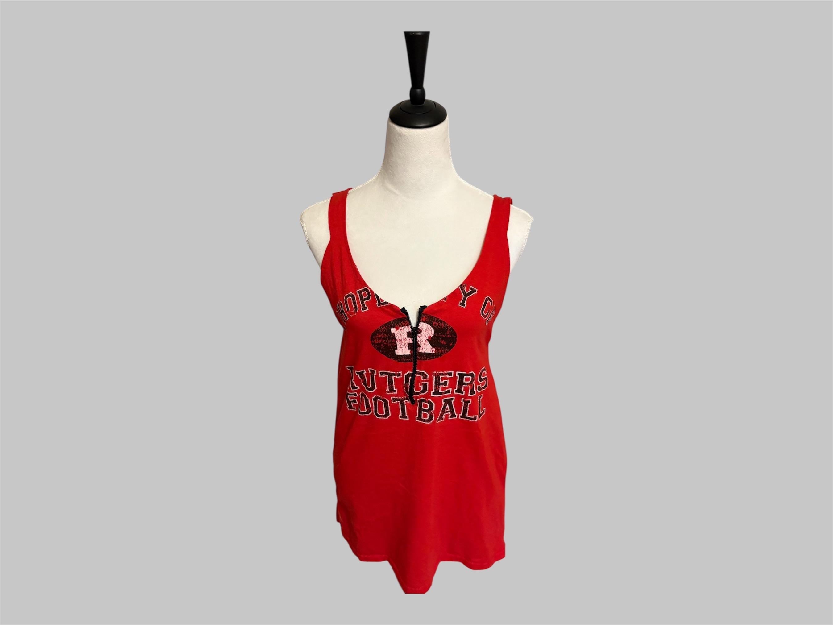 Upcycled Rutgers Football Zippered Mini Dress | Women’s Medium | Game Day Outfit (Size: M)