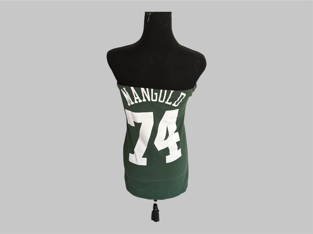 Football micro-mini dress, Upcycled, Customize, Sustainable Fashion, Reworked, repurposed (Size: Small)