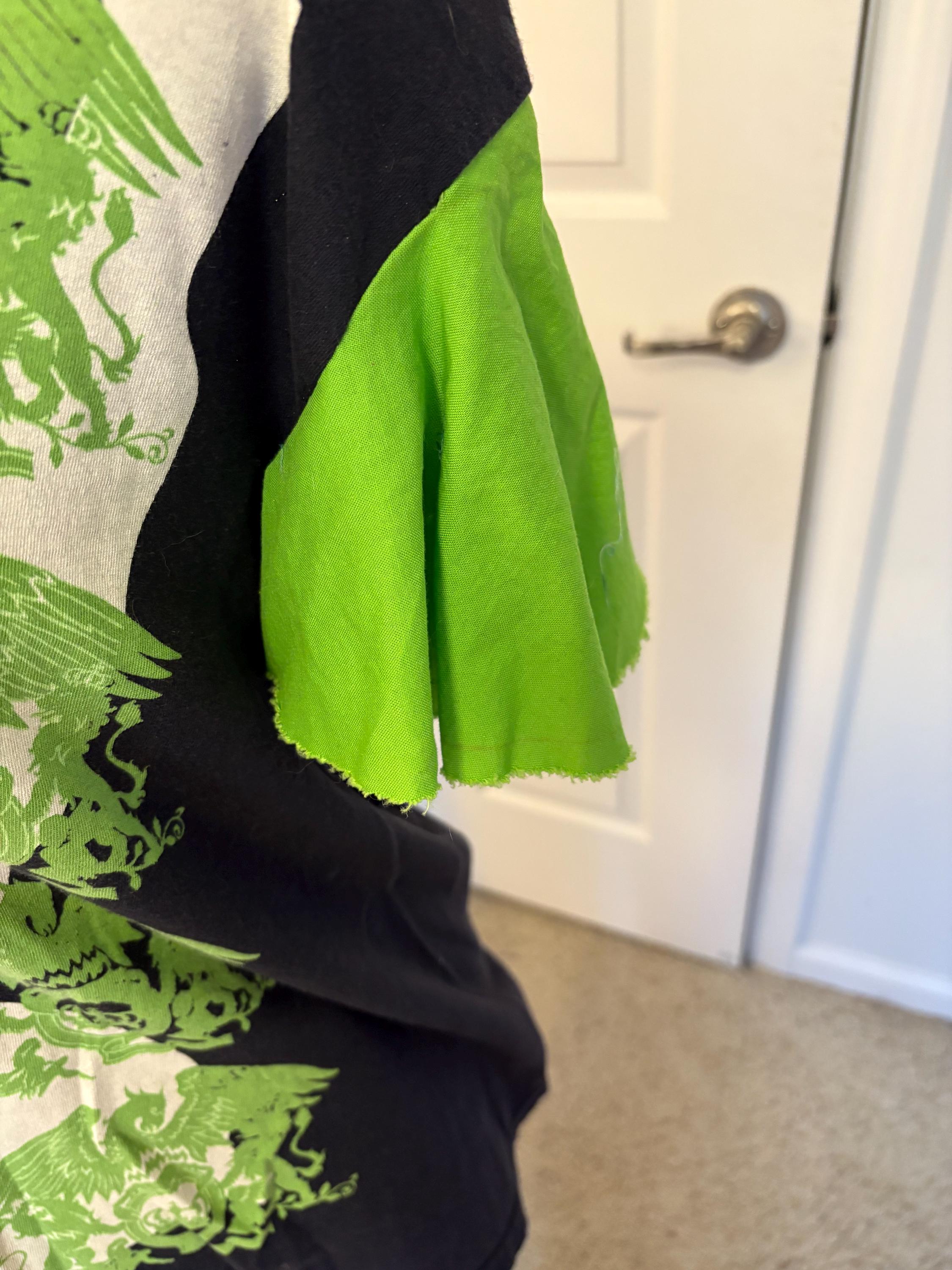 Upcycled Queen Band Tee | Reworked Concert T-Shirt with Flutter Sleeves, Women’s S