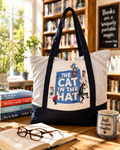 Cat In The Hat Book Tote Bag Eight Pockets For Your Wockets One Of A Kind