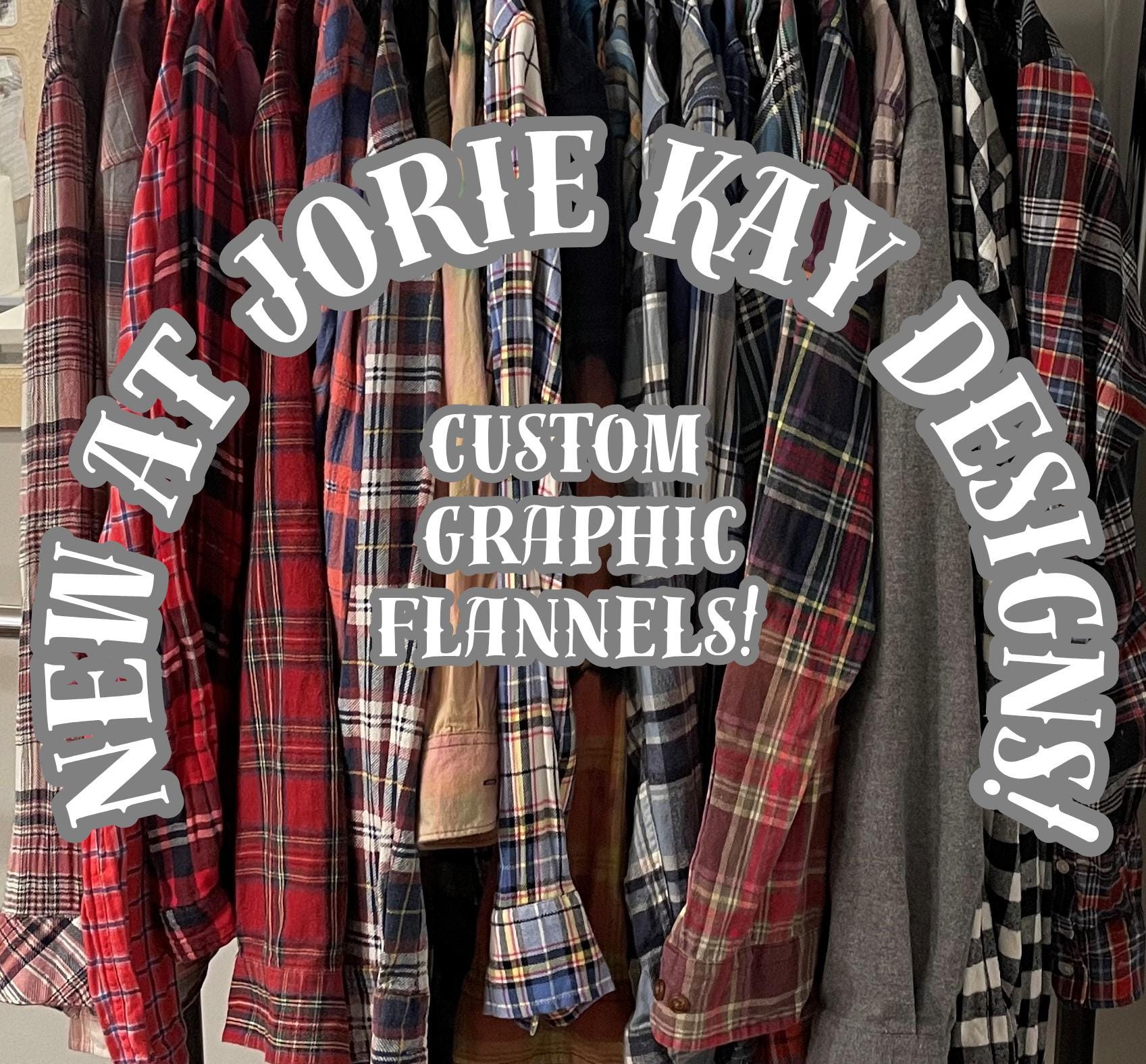 Custom Bleached + Distressed Flannels with Vintage Graphics