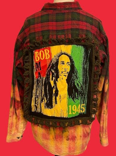 Custom Bleached + Distressed Flannels with Vintage Graphics