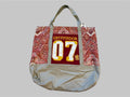 One of a Kind Gryffindor Tote Bag | Upcycled Graphic Tee Beach Bag | Weekender Carryall | Sustainable Fandom Fashion