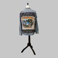 Upcycled Harley Davidson Flannel І  Reworked Graphic Tee І One of a kind Flannel Grunge Shirt