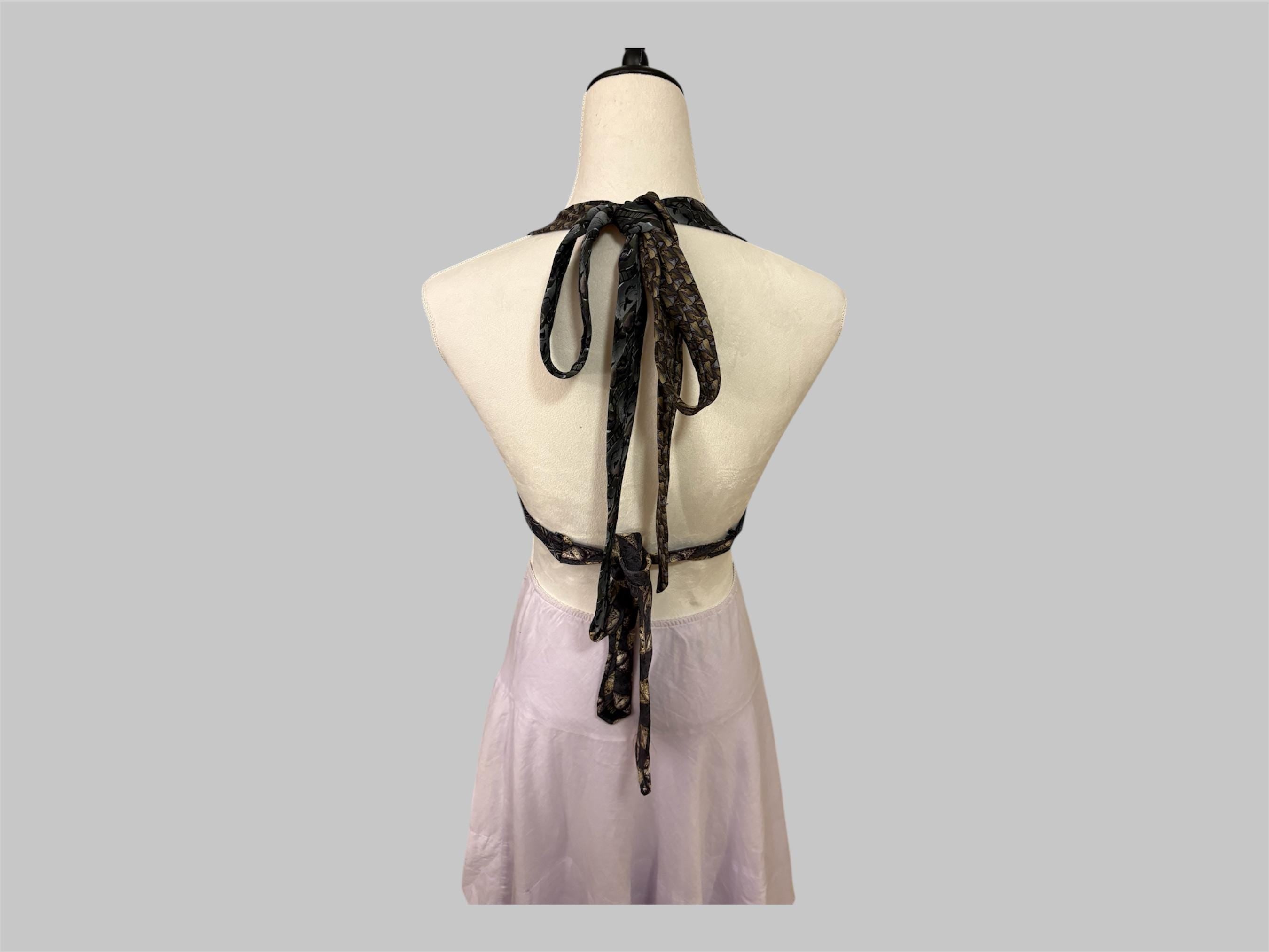 Reworked Jerry Garcia Necktie Halter – Handmade Deadhead Festival Top (Size Small)