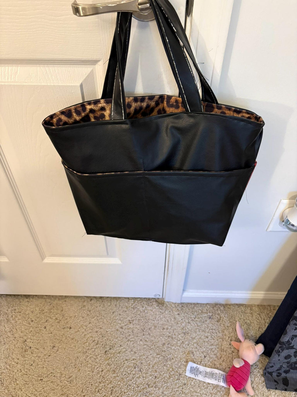 Upcycled Harley Davidson Tote Bag І  One of a Kind Reworked graphic Tee Bag  І  Sustainable Vegan Leather Tote І Jorie Kay Design