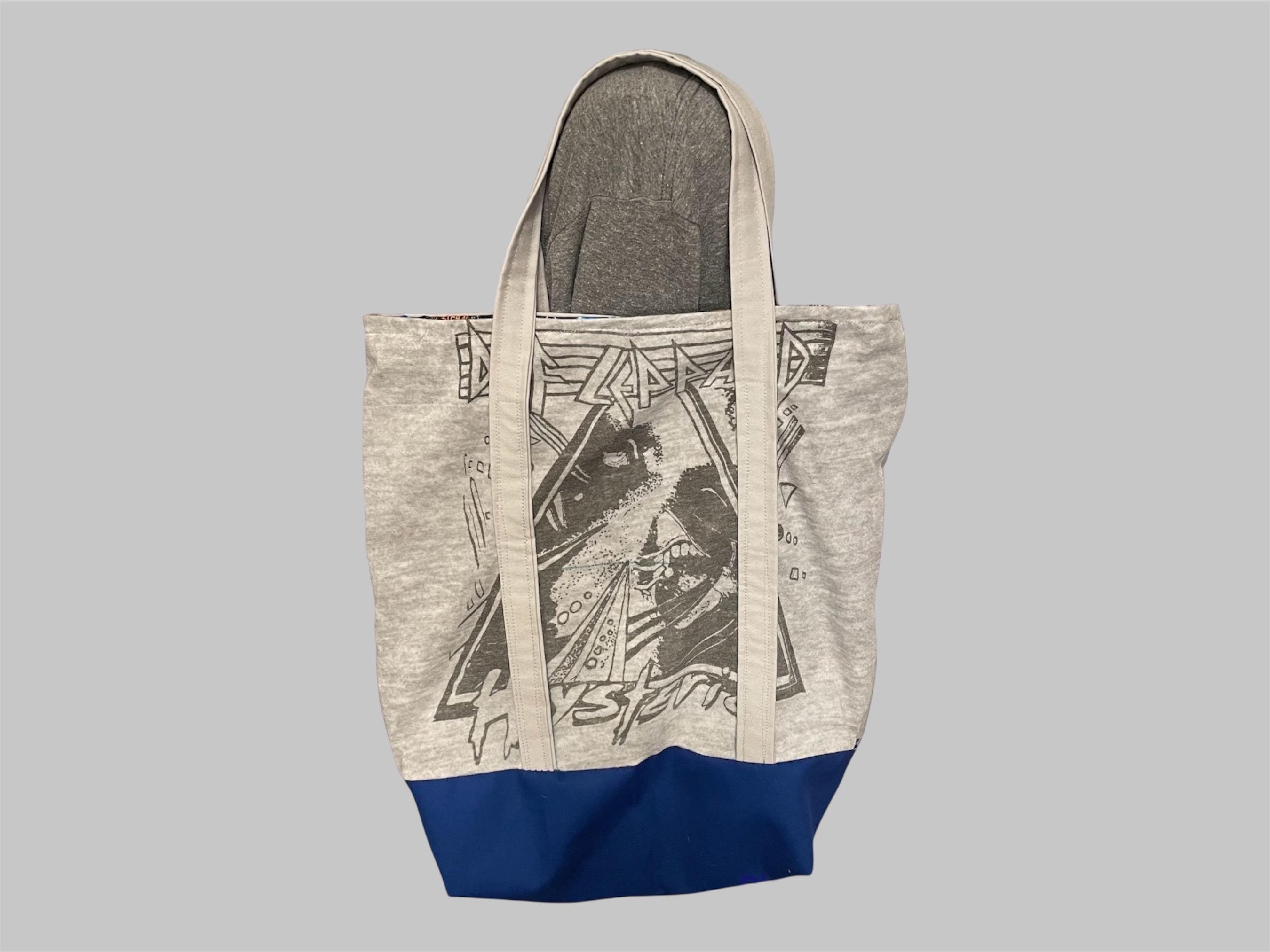 Band Upcycled Bag, Customize, Sustainable Fashion, Reworked, Repurposed (14 x 12 x 4)