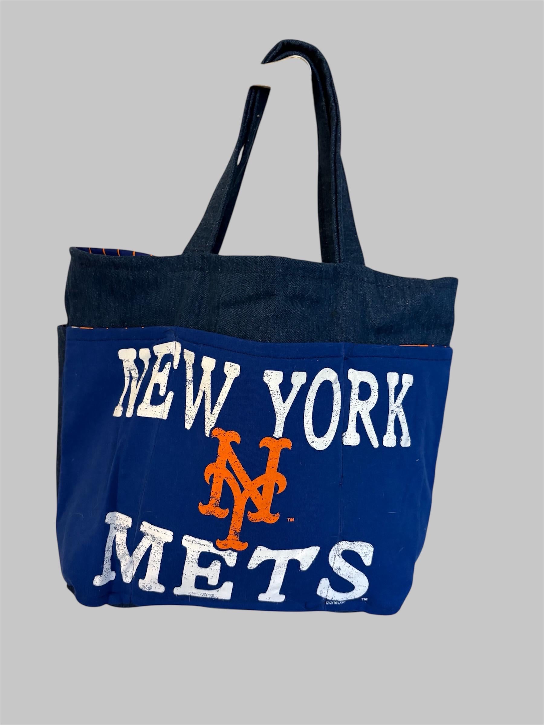 Sports Tote Bag: Upcycled Mets Graphic Tee