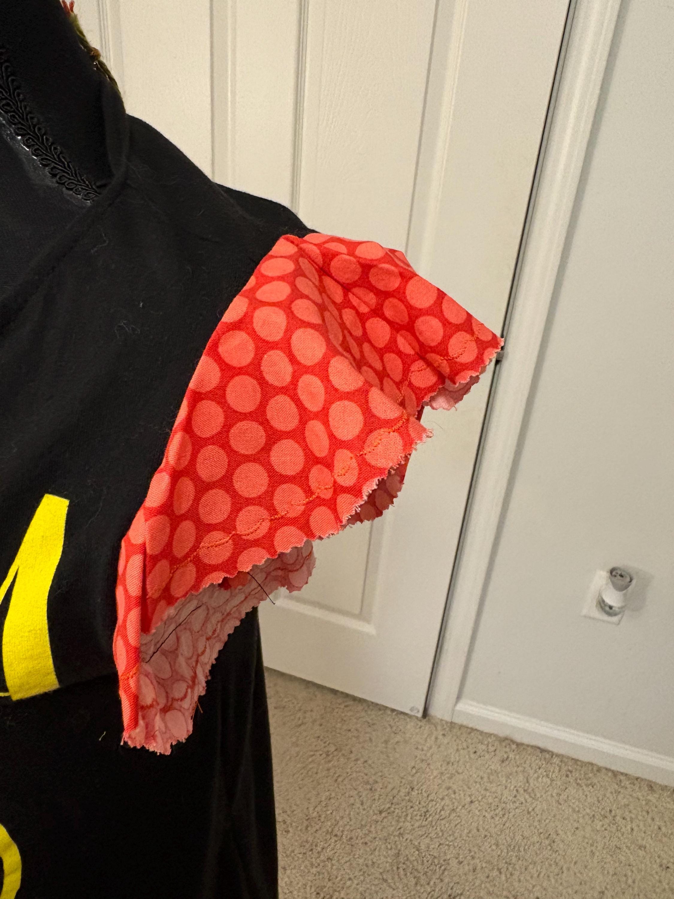 Reworked Smiley Face Band Tee – One-of-a-Kind Flutter Sleeve Top (Size S/M)