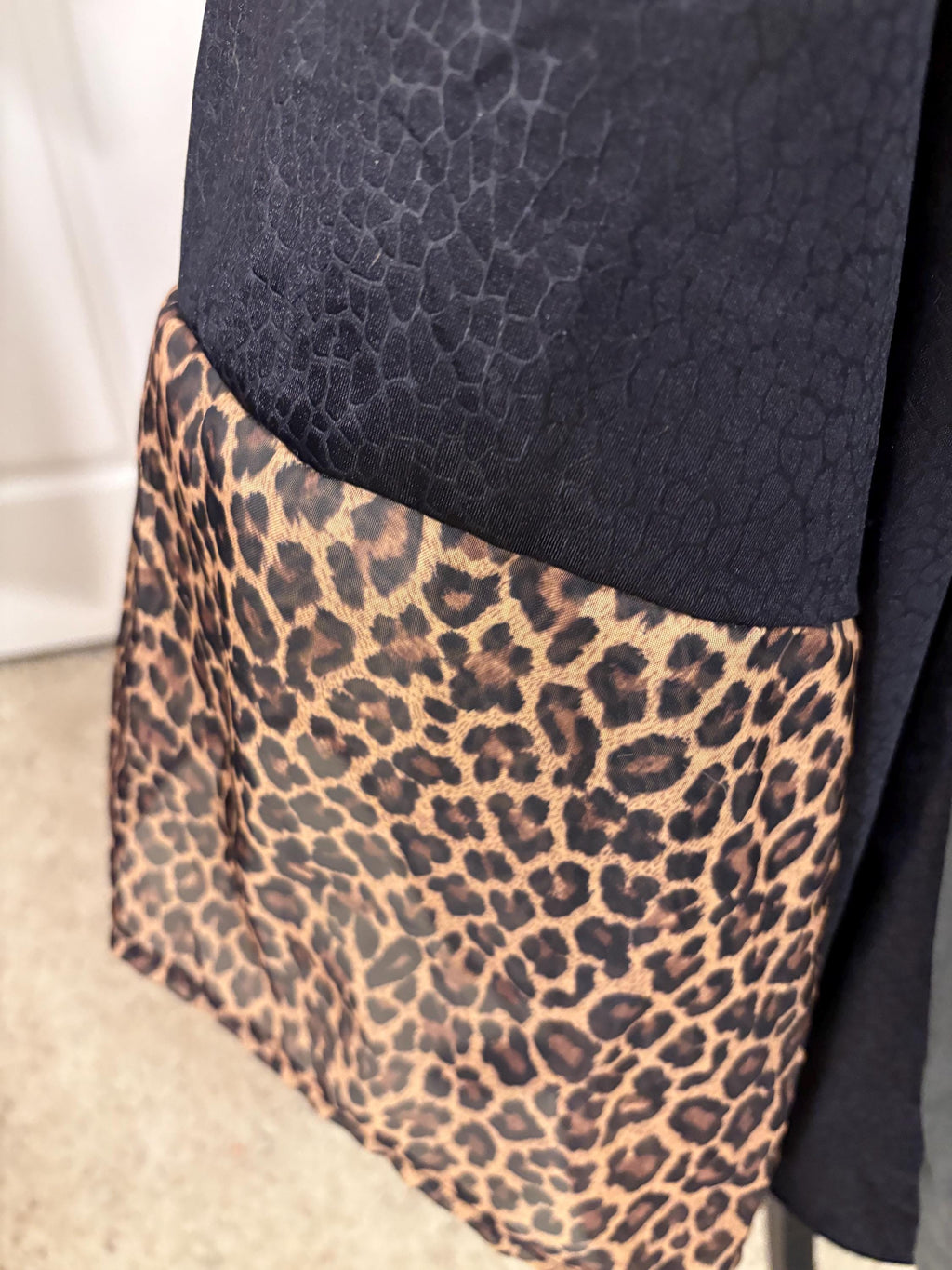 Vintage Def Leppard Upcycled Poncho, animal print accents (One Size Fits Most)