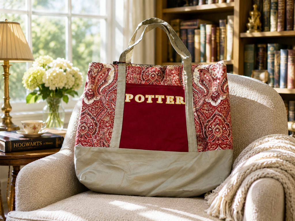 Harry Potter Quidditch large tote.  Perfect for book runs, overnights, beach days and more.