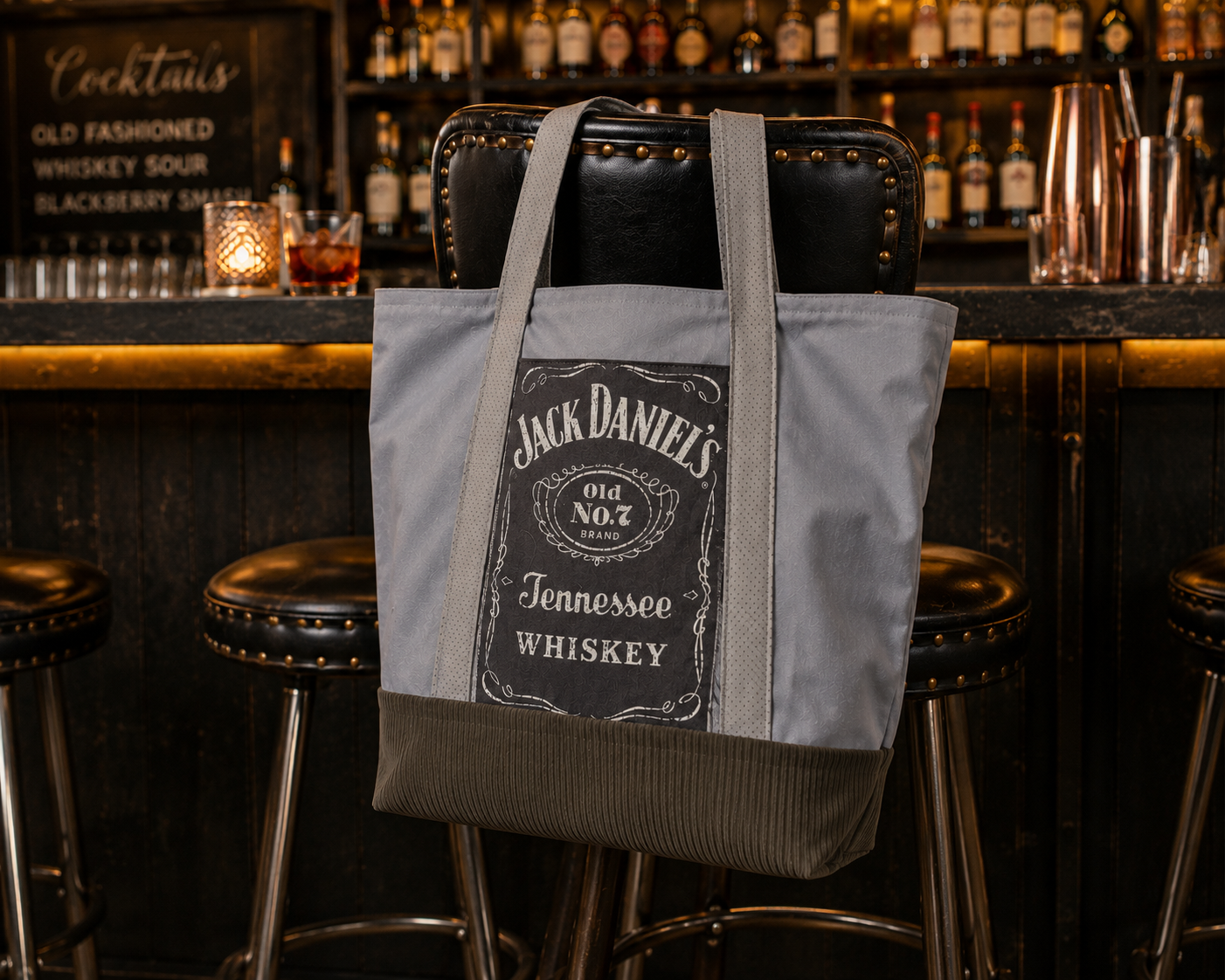 One-of-a-Kind Jack Daniel's Upcycled Tote