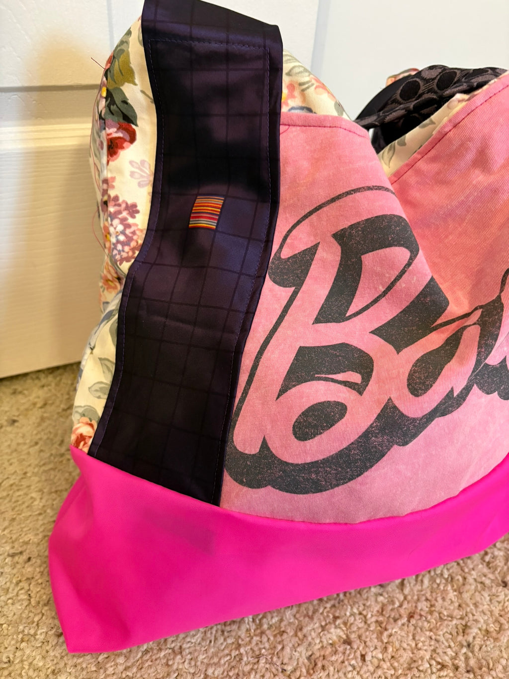 Barbie Upcycled Tote Bag - One-of-a-Kind Statement Tote