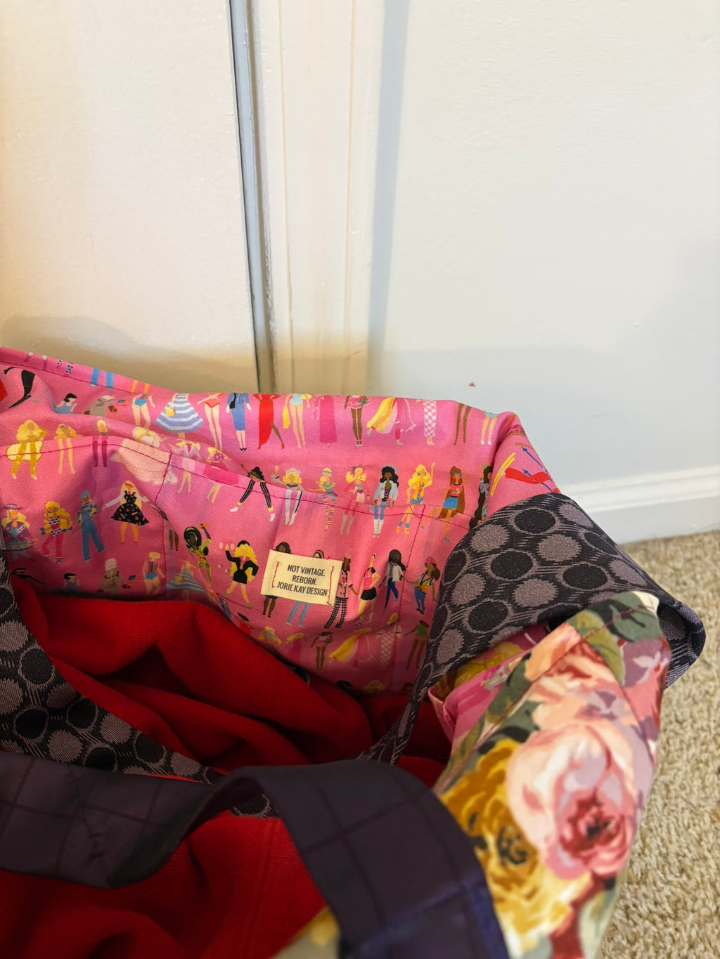 Barbie Upcycled Tote Bag - One-of-a-Kind Statement Tote