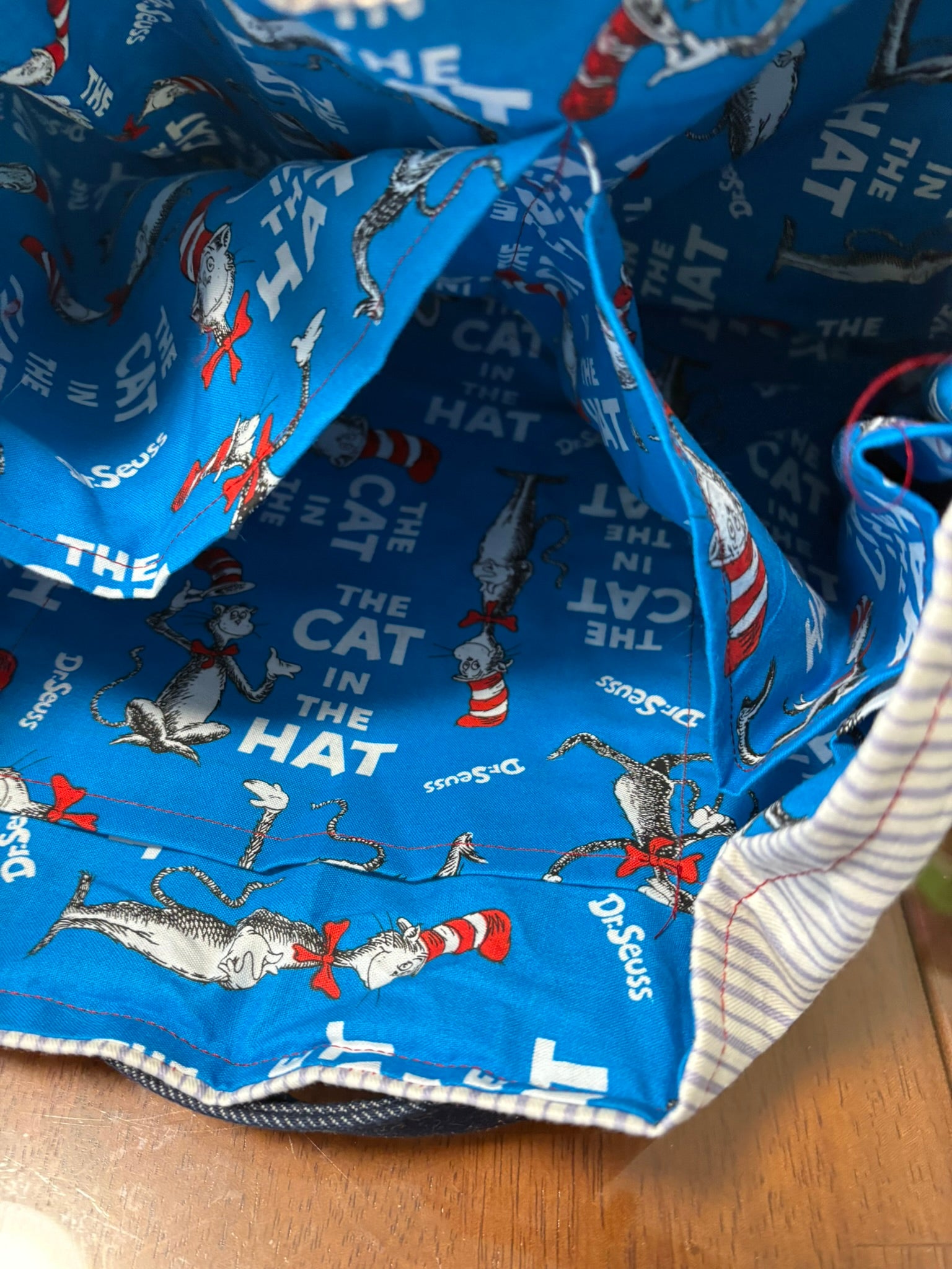 Cat In The Hat Book Tote Bag Eight Pockets For Your Wockets One Of A Kind