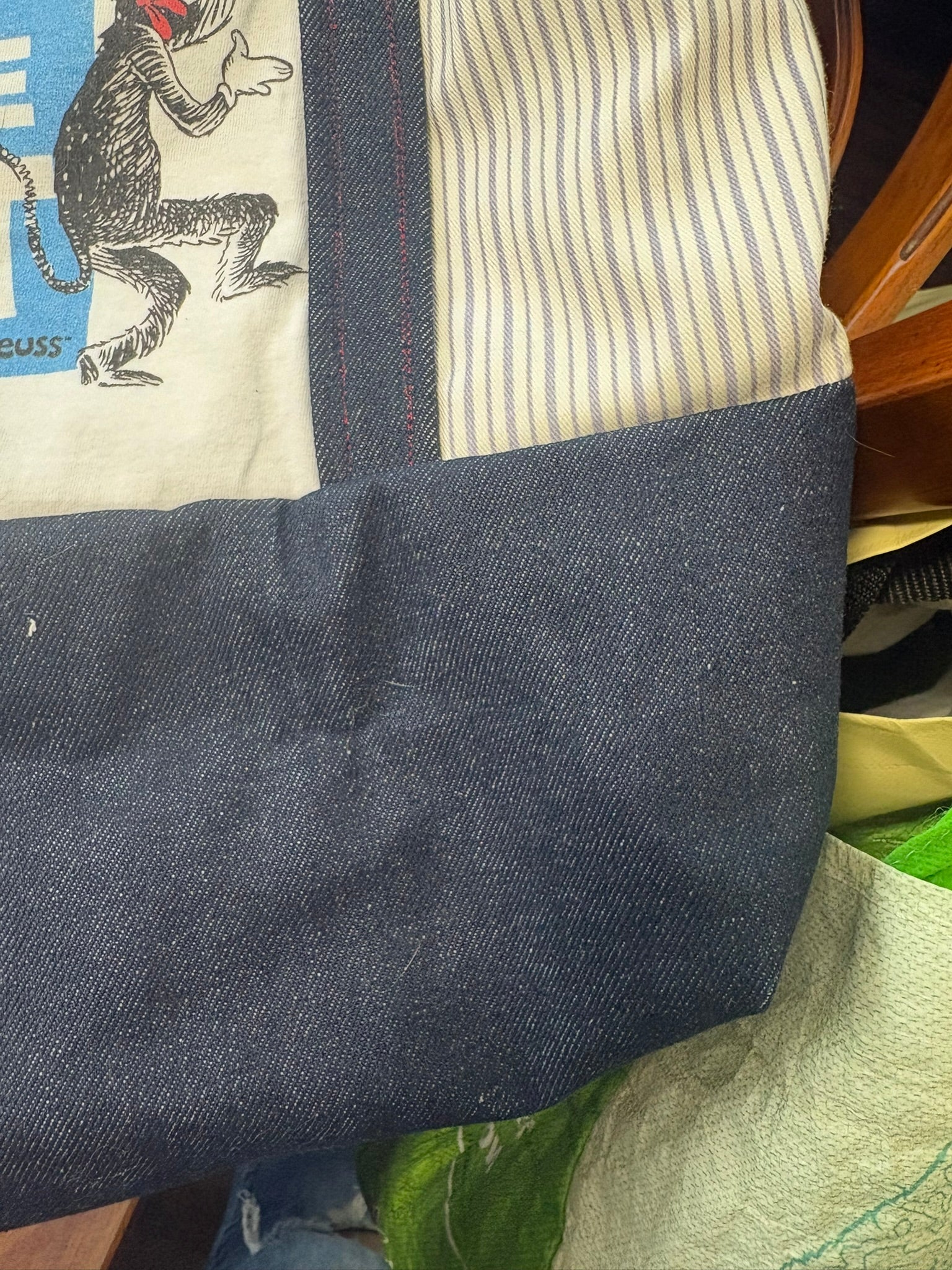 Cat In The Hat Book Tote Bag Eight Pockets For Your Wockets One Of A Kind