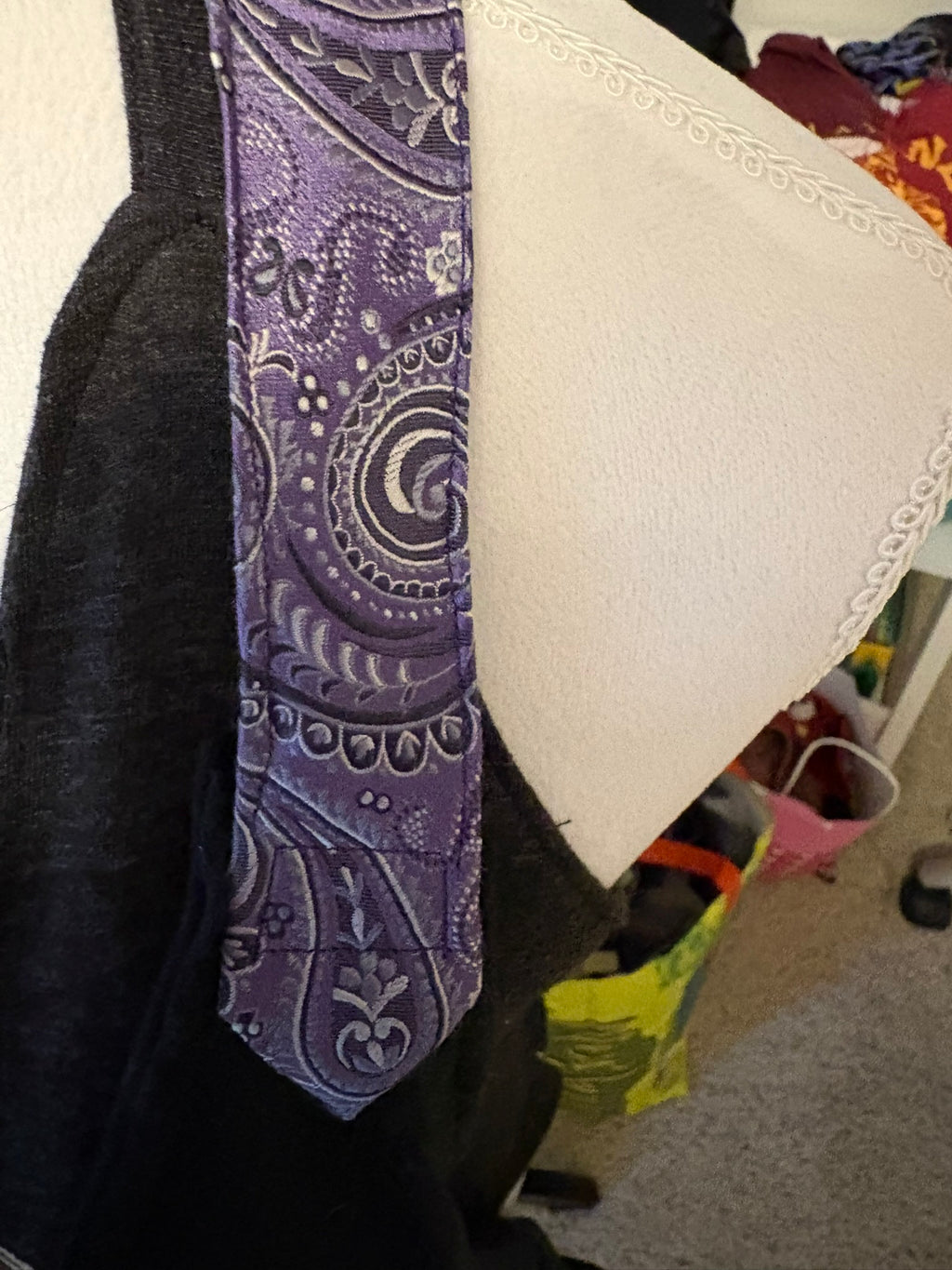 Straps made from rescued neck ties.