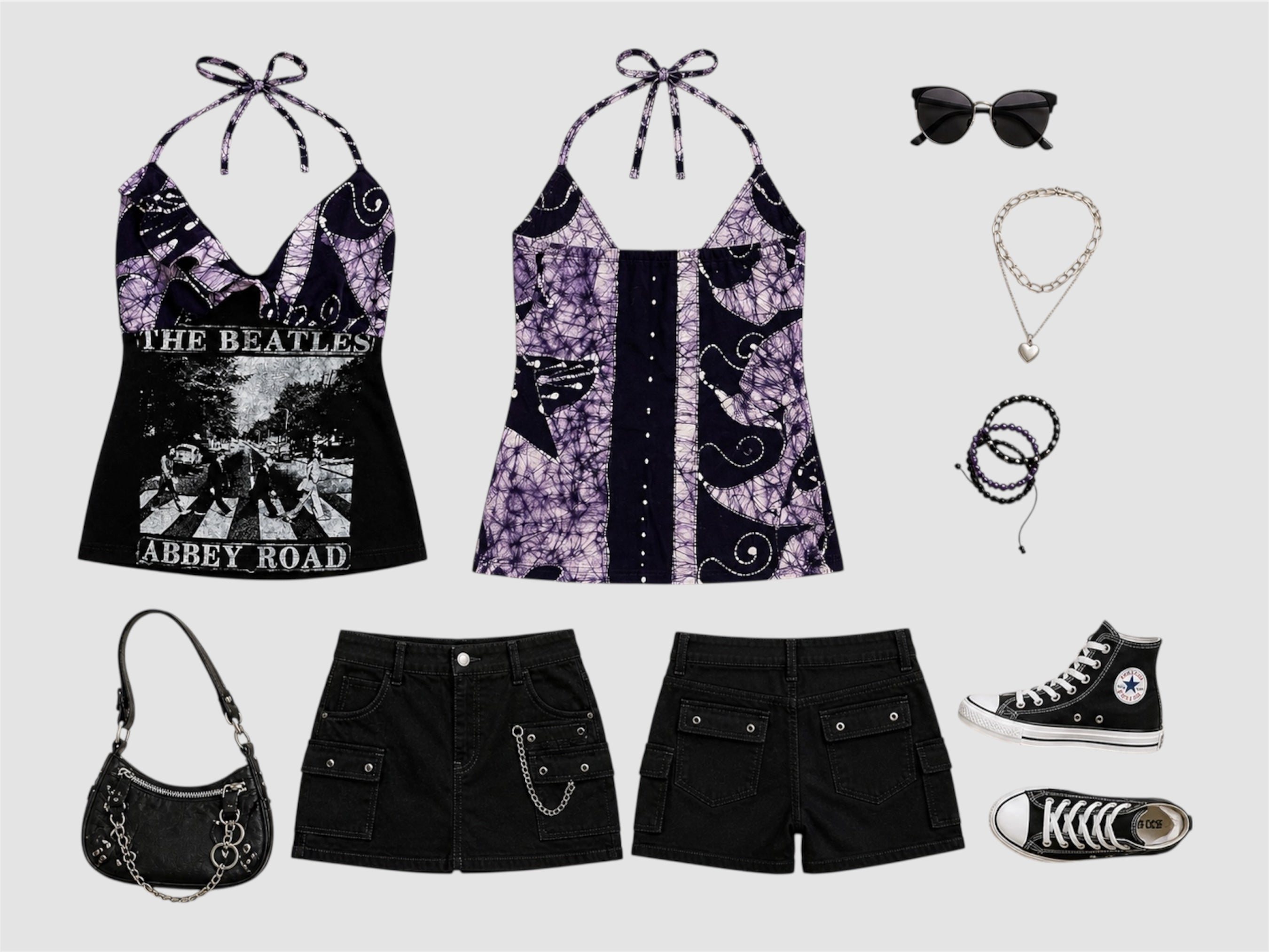 Upcycled Beatles Tank Top | Reworked Tapestry Cami | One of One Handmade Top | Patchwork Shirt
