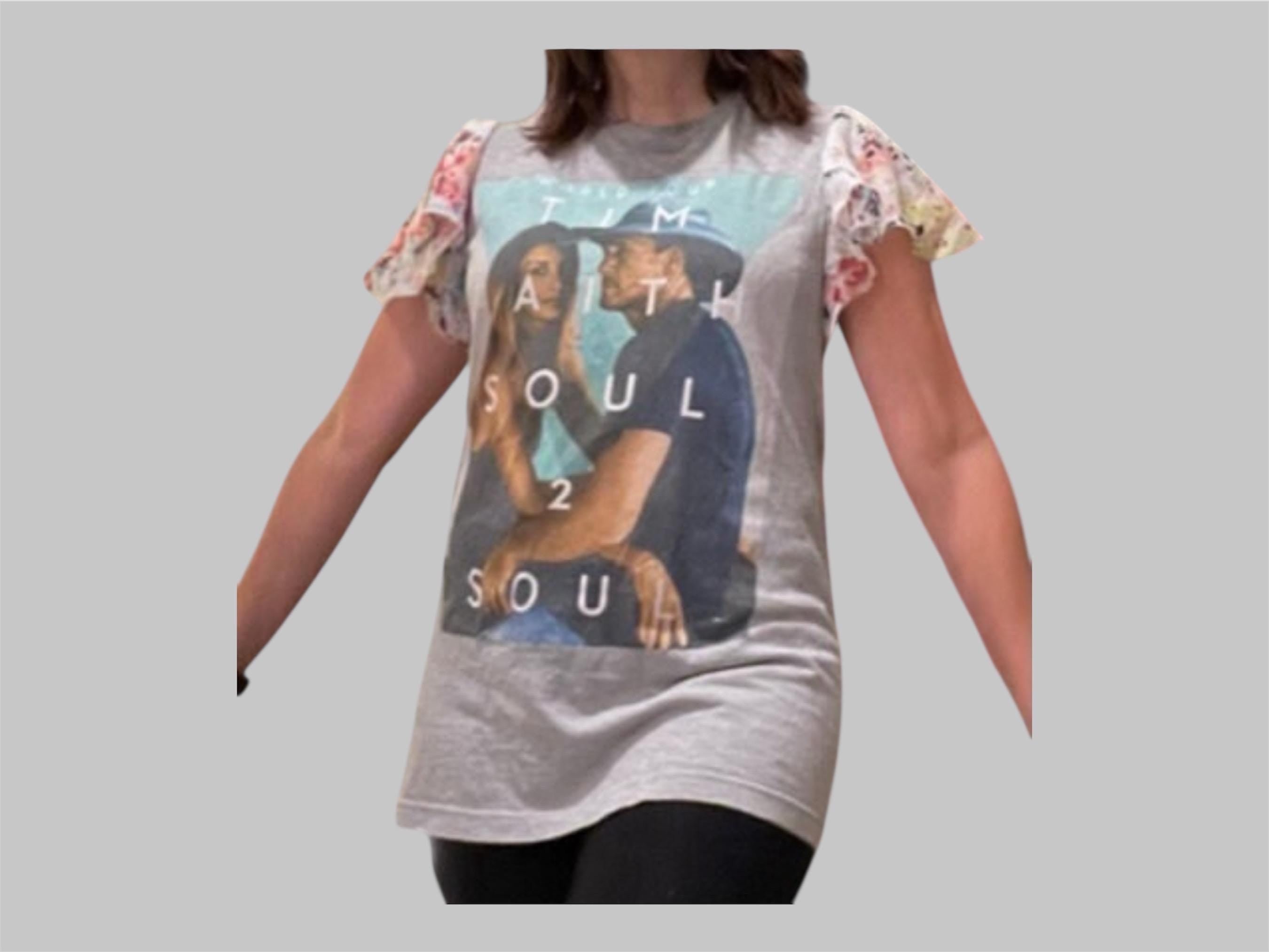 Concert Upcycled tee, Customize, Sustainable Fashion, Reworked, Repurposed. (Size: M)