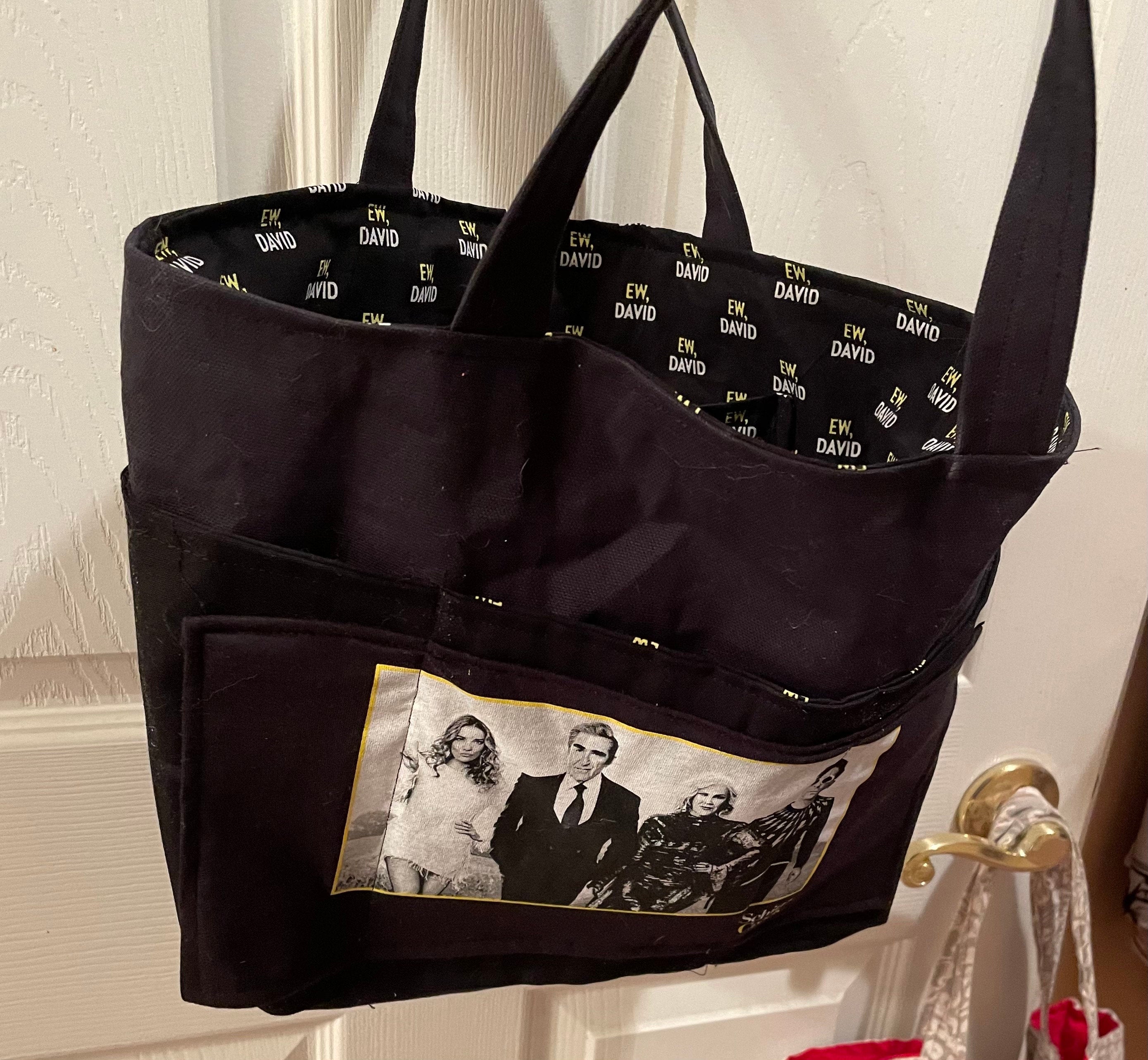 Schitt's Creek Tote Bag: Upcycled 'Ew David' Graphic Tee