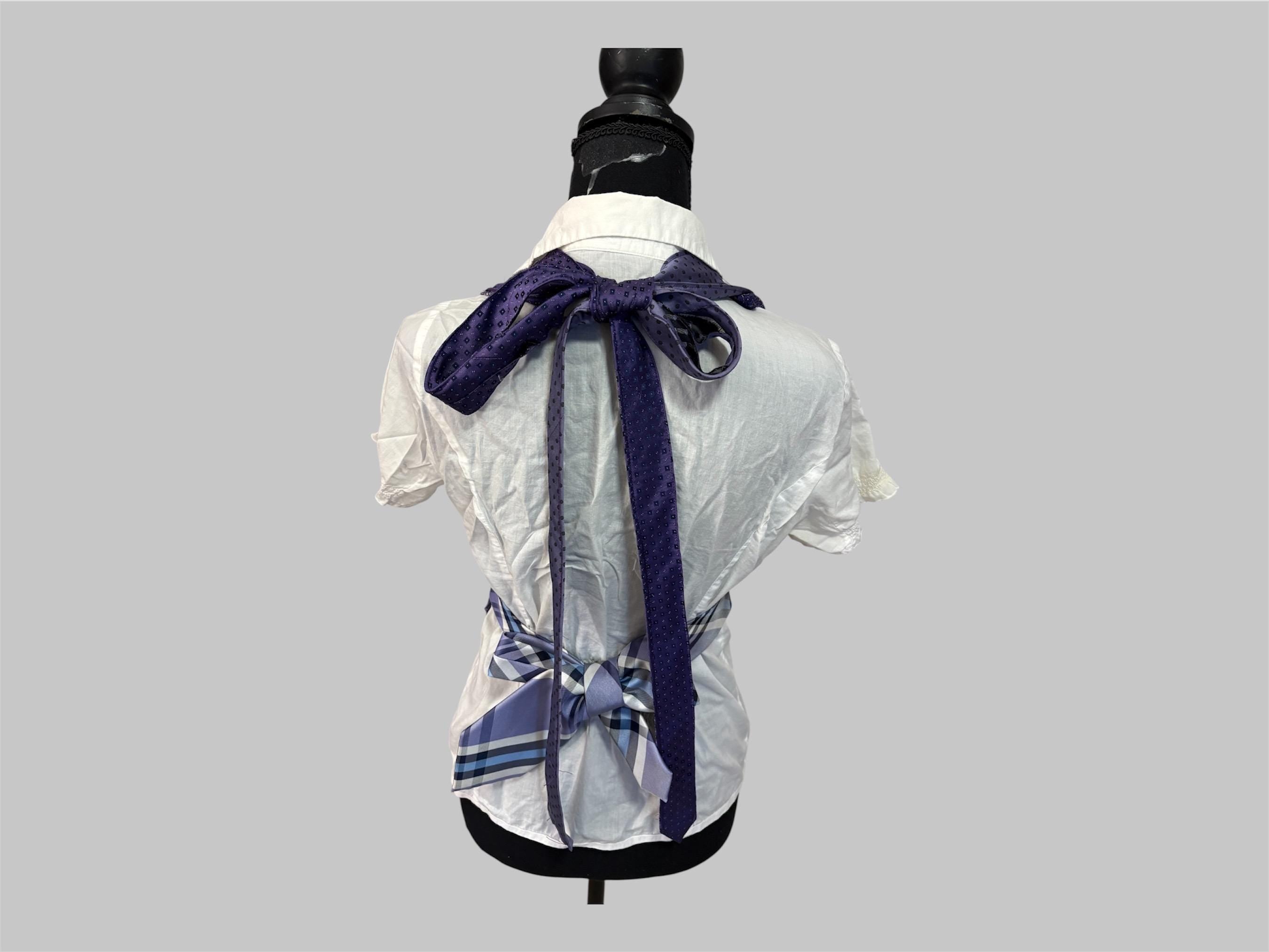 Halter top from reworked upcycled ties (XS/S)