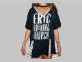 Reworked Eric Church Graphic Tee Dress, Grommet Lace-Up Rocker Style