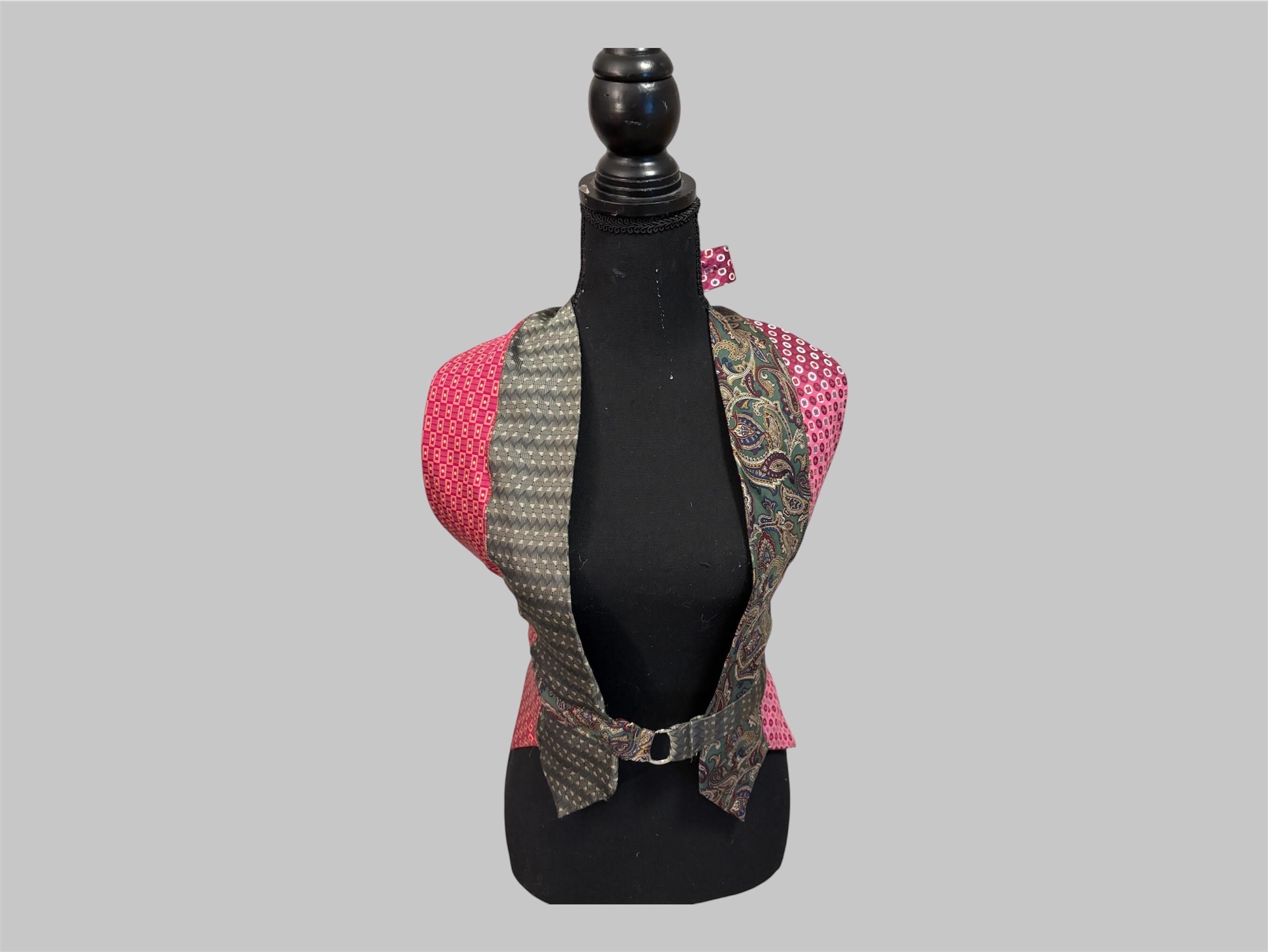 Halter top from reworked upcycled ties (XS/S)