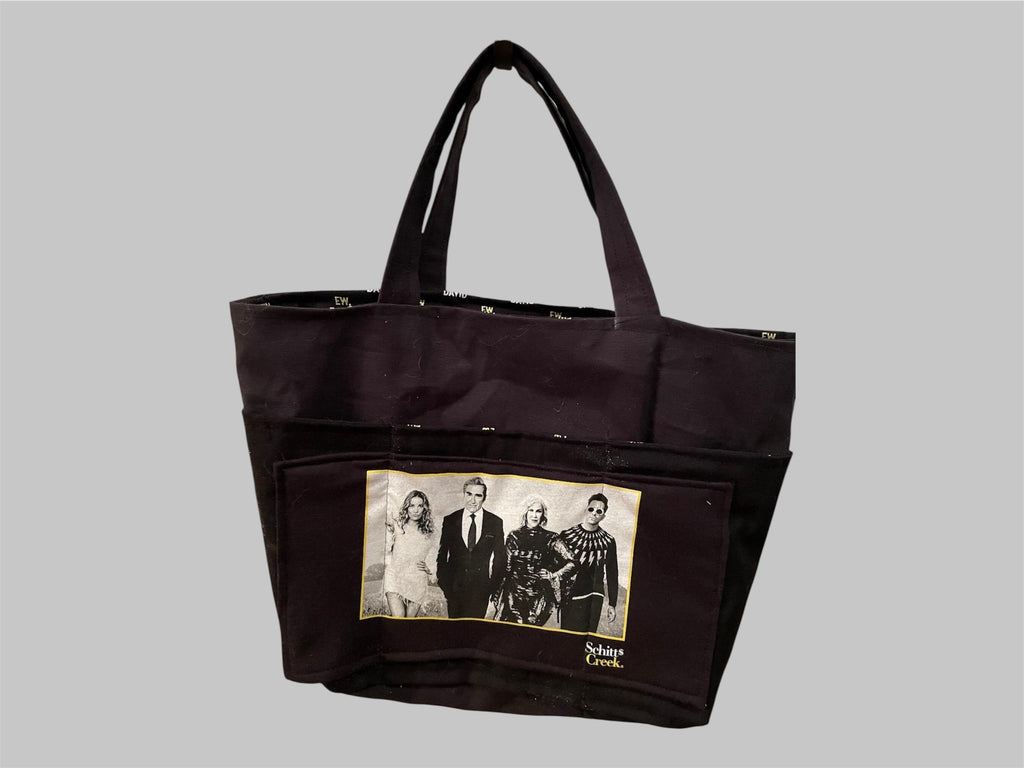 Schitt's Creek Tote Bag: Upcycled 'Ew David' Graphic Tee