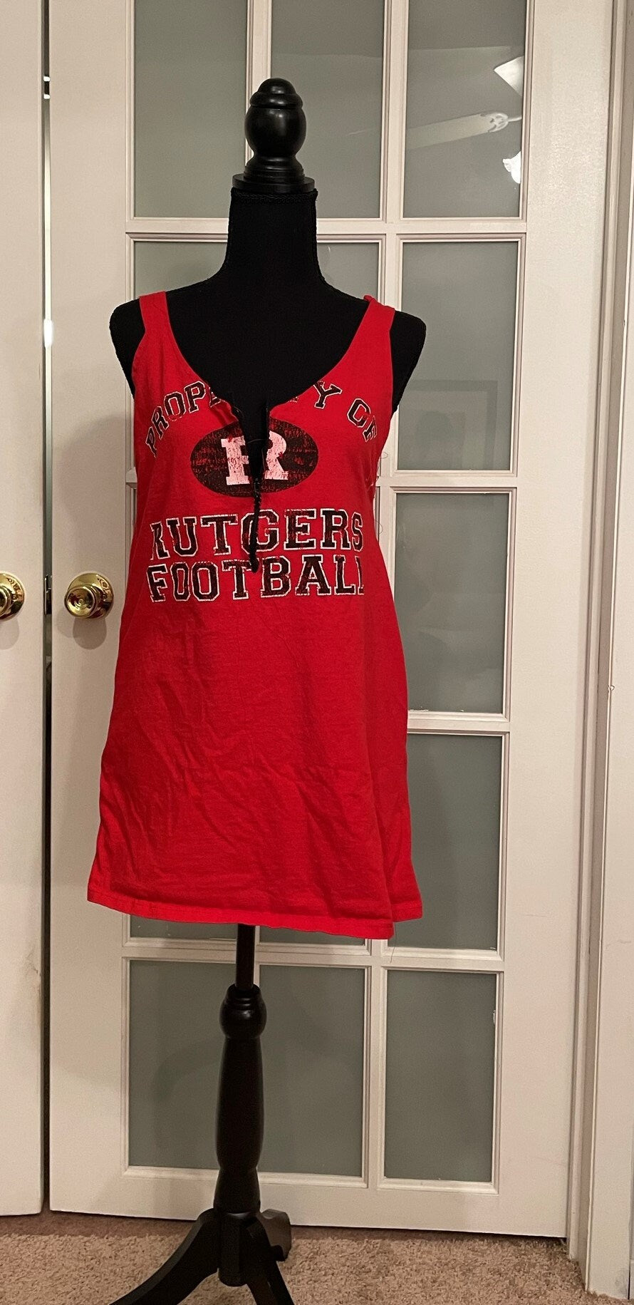 Upcycled Rutgers Football Zippered Mini Dress | Women’s Medium | Game Day Outfit (Size: M)