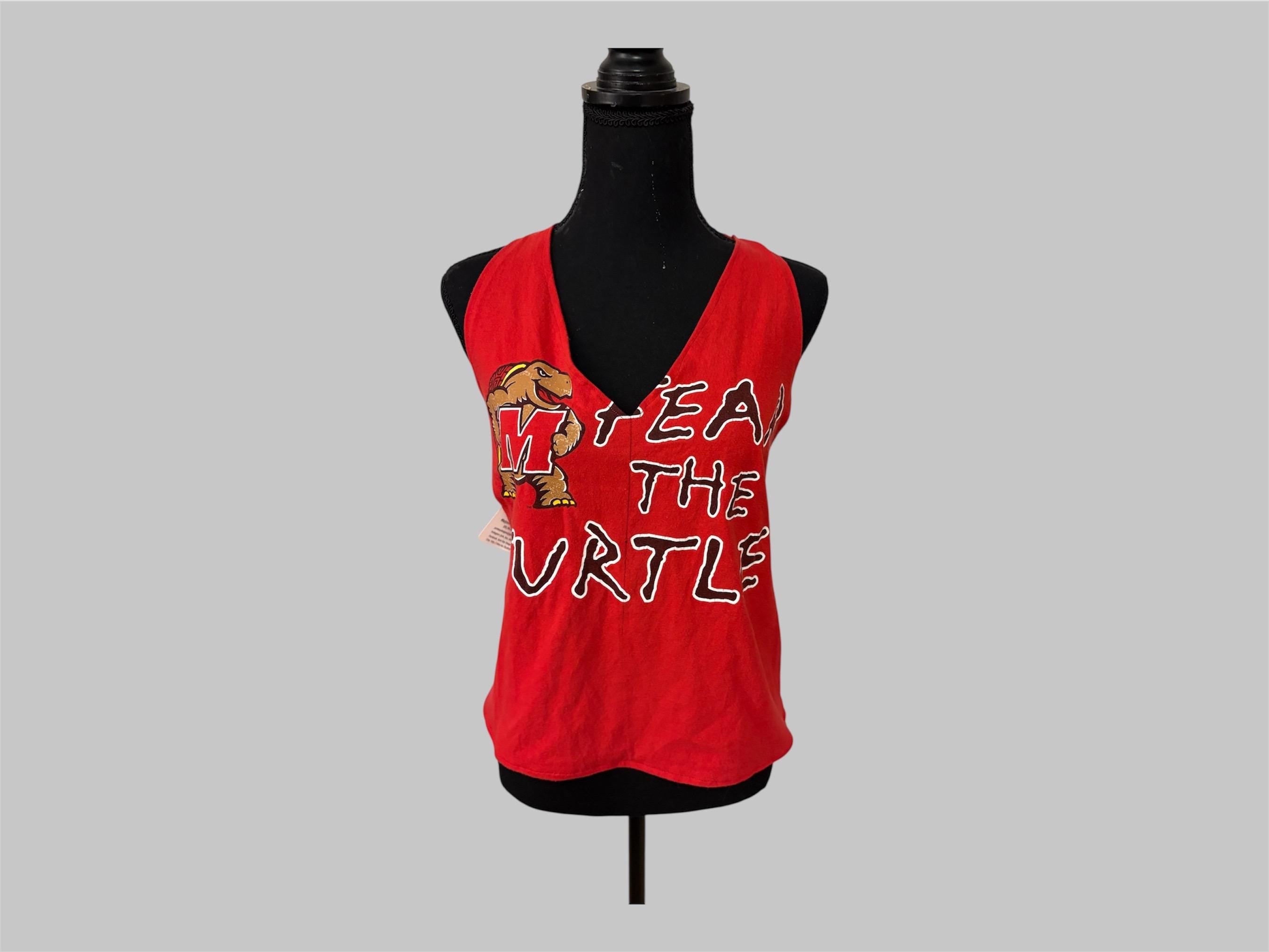 Gameday just got cuter with College Upcycled, Crochet, Customize, Sustainable Fashion, Reworked, repurposed halter  (Size: Medium)