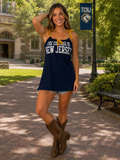Show your TCNJ Lion pride in this one-of-a-kind long tank with crochet straps.